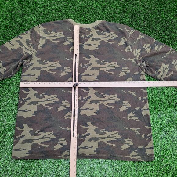 Woodland Camo Long Sleeve Shirt 2XL 25x28 Military Streetwear Style - Picture 8 of 11